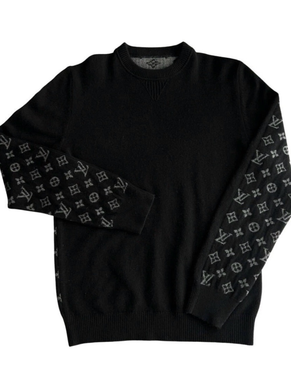 LOUIS VUITTON HALF AND HALF MONOGRAM CREWNECK